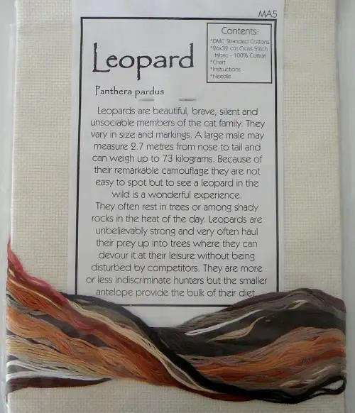 Cross Stitch Kit by Mollink Designs - Leopard