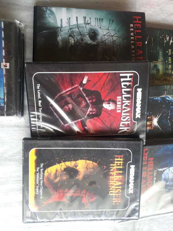 DVD BOX SET - COMPLETE 9 DVD HELLRAISER MOVIES FROM CLIVE BARKER IN AS NEW CONDITION