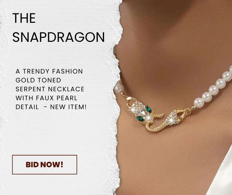 A Stylish & Unique Necklace Featuring a And Snake Head Design,