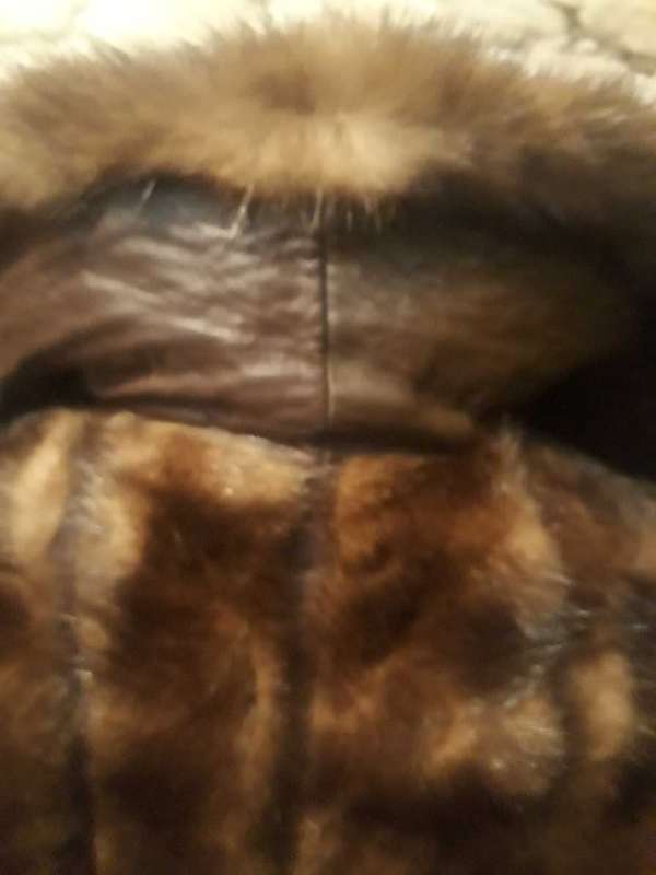 VINTAGE 1970'S JACKETS GENIUNE LEATHER AND MINK K BOROWSKI JACKET - SIZE 10/34/MEDIUM