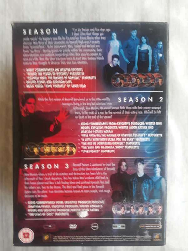 DVD BOX SET - ROSWELL SEASON 1 - 3 - 17 DICS SET IN AS NEW CONDITION