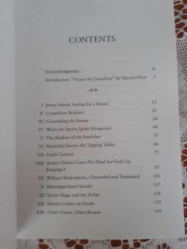 OCCULT BOOK ON VICTOR HUGO'S CONVERSATIONS WITH THE SPIRIT WORLD BY JOHN CHAMERS