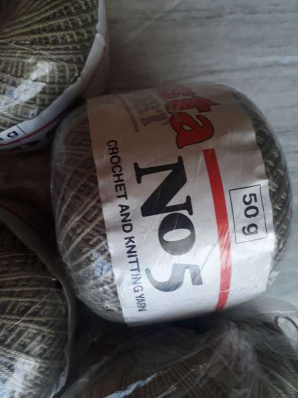 CRAFT - FIESTA CROCHET KNITTING YARN  4 X 50G PLUS XTRA - ARMY GREEN