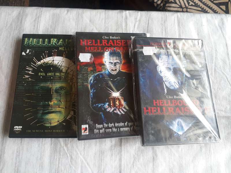 DVD BOX SET - COMPLETE 9 DVD HELLRAISER MOVIES FROM CLIVE BARKER IN AS NEW CONDITION