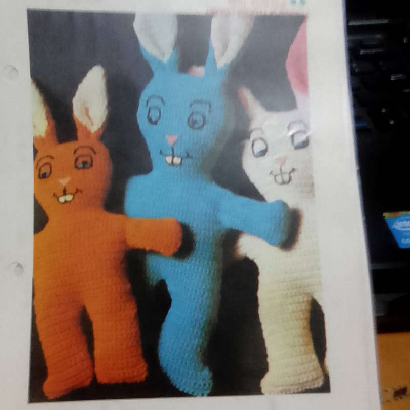 VINTAGE TOY MAKING CROCHET PATTERN - BUNNIES