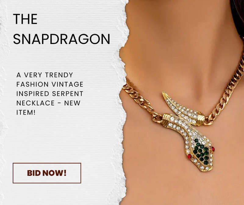 Elegant Rhinestone Snake Pendant Necklace