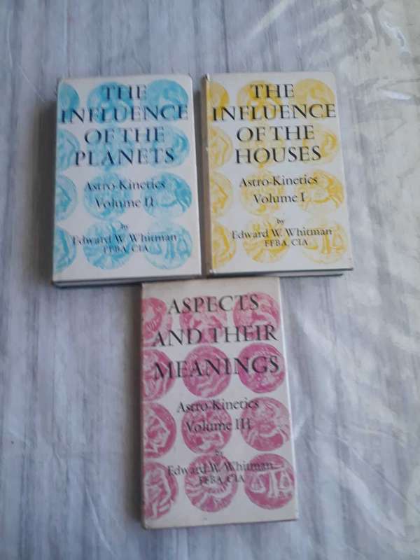 ASTROLOGY BOOK - ASTRO KINETICS 3 VOLUME SET BY EDWARD W WHITMAN