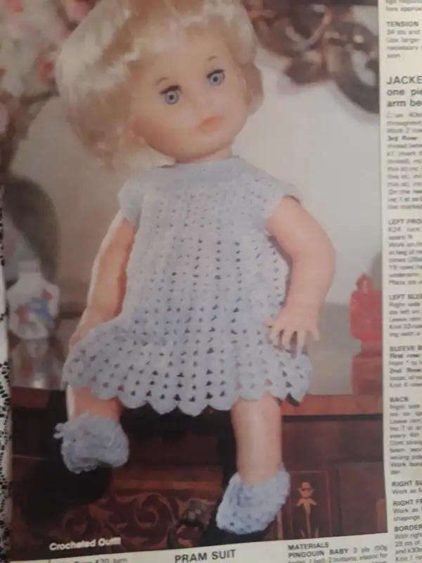 FIRST LOVE DOLL PATTERNS - ADDRESSING FIRST LOVES 3 OUTFITS 2 TO KNIT AND 1 TO CROCHET!