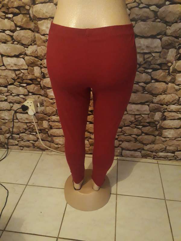 DARK WINE-RED IMAGE BRAND POLYCOTTON BLEND LEGGINGS IN NEW CONDITION - SIZE XL