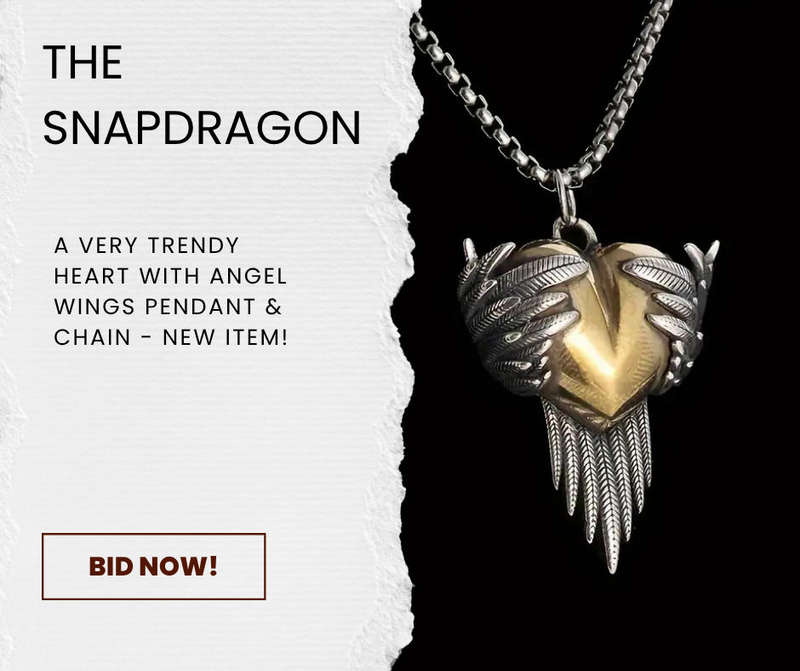A Trendy Delicate Necklace with a Heart-shaped Angel Wing Pendant Very Romantic & Fashionable!