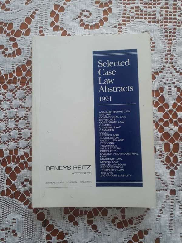 LAW BOOK - SELECTED CASE LAW ABSTRACTS 1991