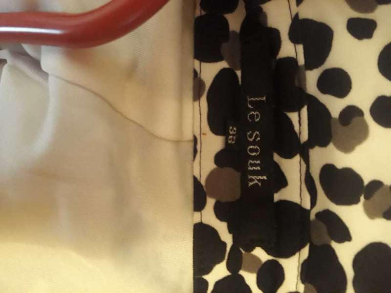 STUNNING HIGH LOW SEAM OVER CROSS FRONT DRESS IN POLYSTER FABRIC - SIZE 8/32/S - AS NEW