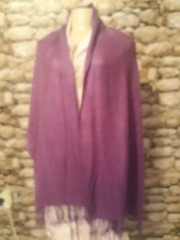 SHAWL - PURPLE SHAWL IN 100% SOFT POLYESTER FABRIC