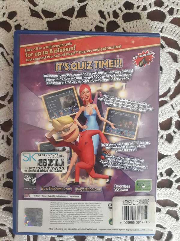 BUZZ THE MEGA QUIZ PLAYSTATION 2 GAME