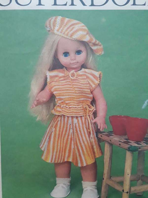 DOLL KNITTING PATTERN - SUNSHINE SUPERDOLL