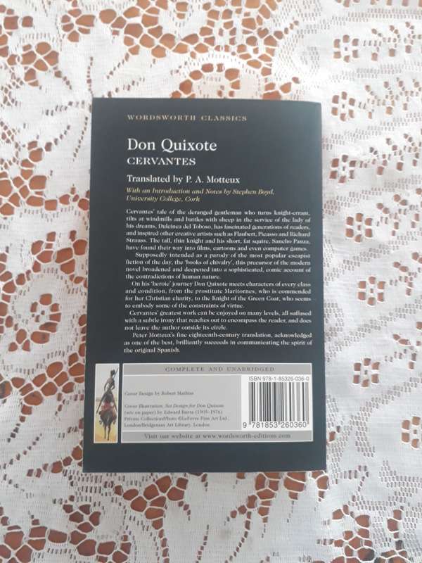 DON QUIXOTE BY CERVANTES AS NEW CONDITION A WOODSWORTH CLASSIC