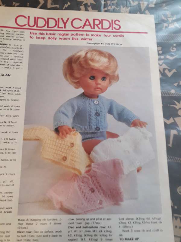 FIRST LOVE DOLL PATTERNS - CUDDLY CARDIS