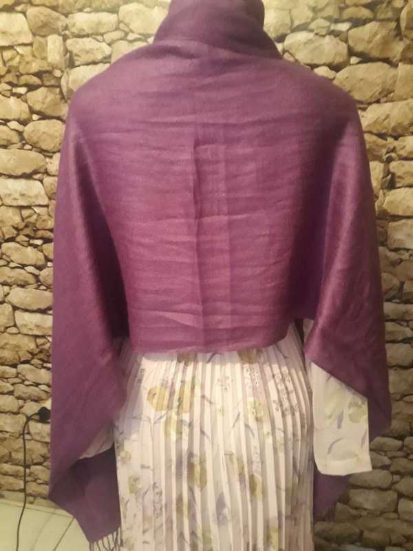 SHAWL - PURPLE SHAWL IN 100% SOFT POLYESTER FABRIC