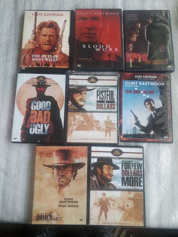 DVD BOX SET - 8  DVD CLINT EASTWOOD MOVIES - WESTERN AND CRIME