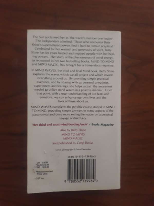 OCCULT BOOKS - MIND MAGIC AND MIND WAVES BY BETTY SHINE - PAPERBACK EDITIONS