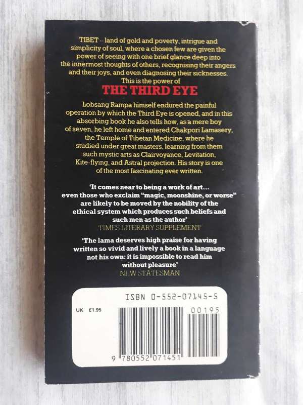 OCCULT BOOK - T LOBSANG THE THIRD EYE