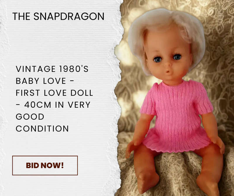 VINTAGE BABY LOVE - FIRST LOVE DOLL 40CM WITH HANDKNITTED VEST AND PANTIES!!!