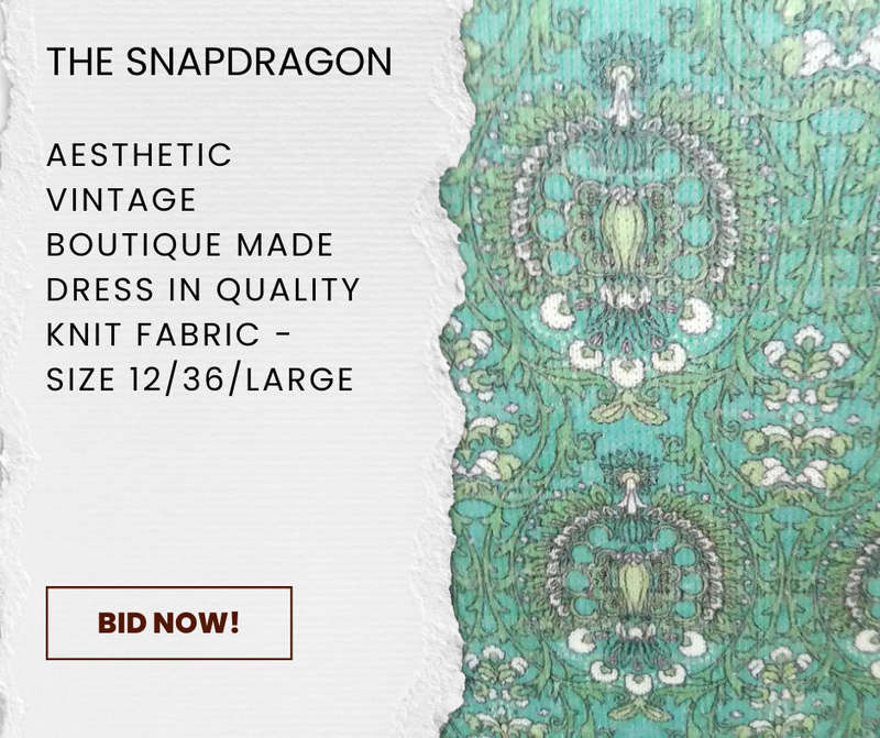 AESTHETIC VINTAGE 1980'S BEAUTIFULLY BOUTIQUE MADE SECRETARY STYLE DRESS - HIGH QUALITY KNIT FABRIC