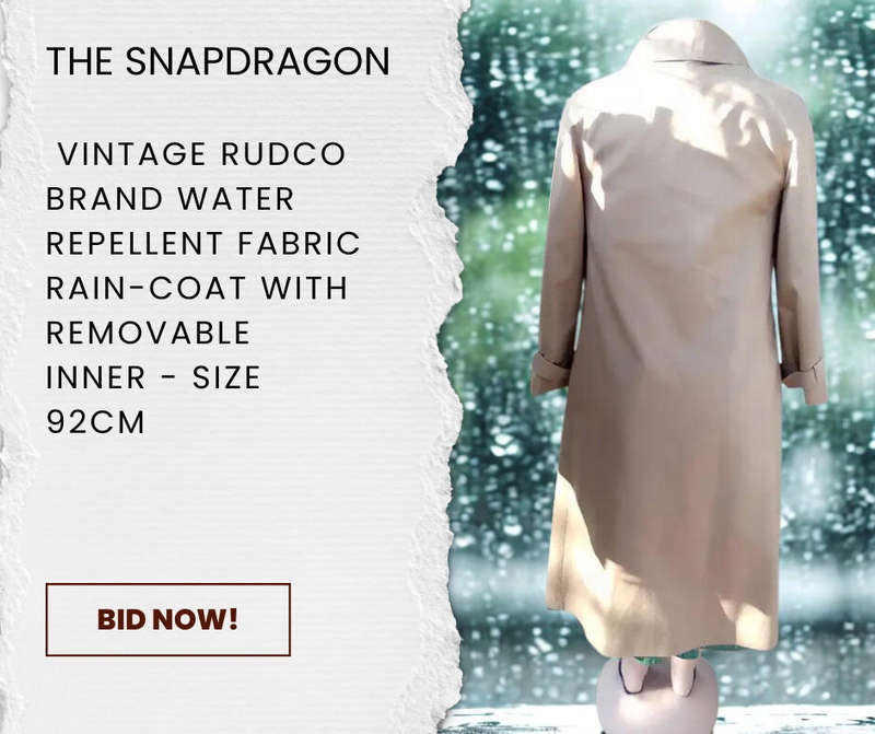 VINTAGE 1980'S RUDCO BRAND WATER REPELLENT TRENCH COAT WITH REMOVABLE INNER!!!