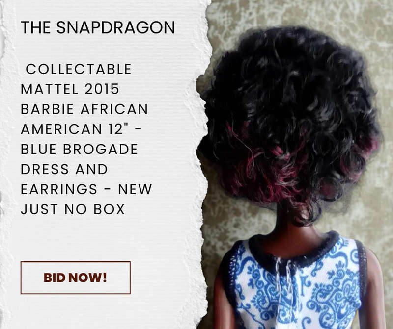 Mattel Year 2015 Barbie Fashionistas 12" Doll - African American PETITE in Blue Brocade Dress