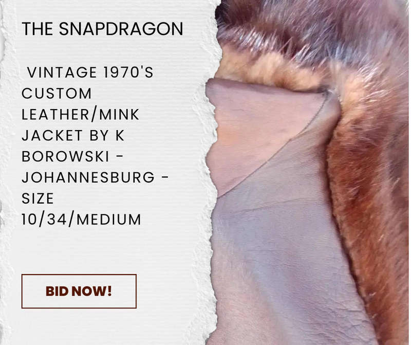 VINTAGE 1970'S K BOROWSKI - CUSTOM DESIGNED MINK LEATHER JACKET - JOHANNESBURG