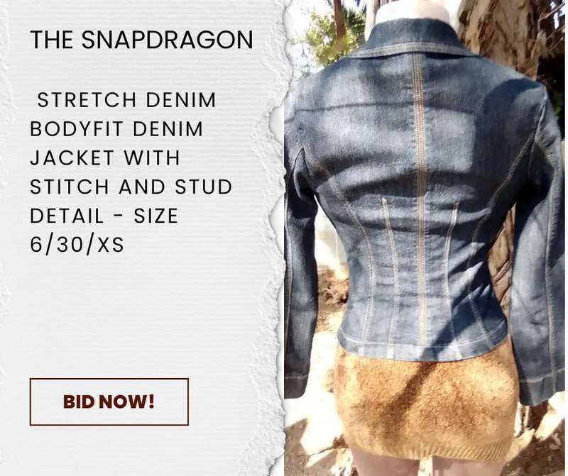 NETWORK BRAND - BEAUTIFUL BODYFIT STRETCH DENIM JACKET WITH STITCH AND STUD DETAIL