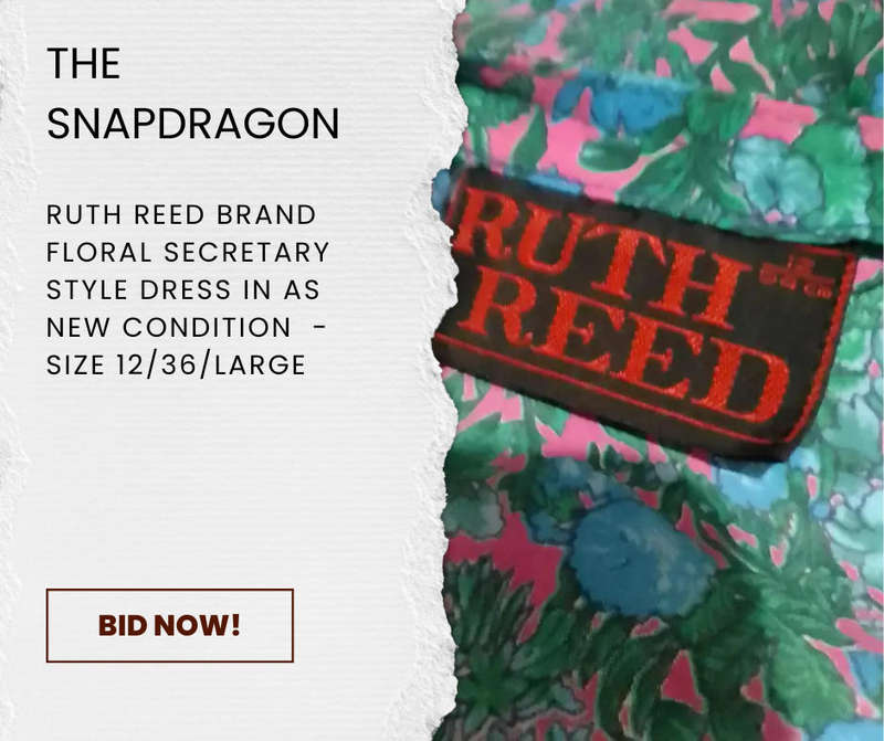 RUTH REED BRAND - Aesthetic Vintage Secretary Style Dress in Hi-Quality Flower Pattern Fabric