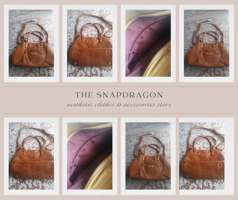 BROWN FAUX LEATHER HANDBAG IN AS NEW CONDITION 40CM X 24 CM SPOTLESS CLEAN INSIDE!