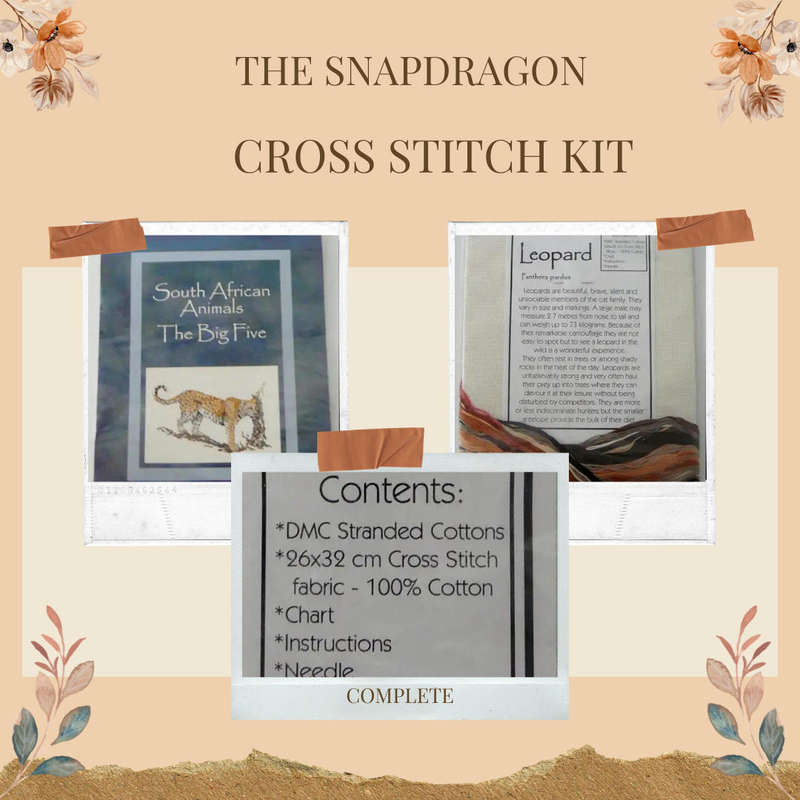 Cross Stitch Kit by Mollink Designs - Leopard