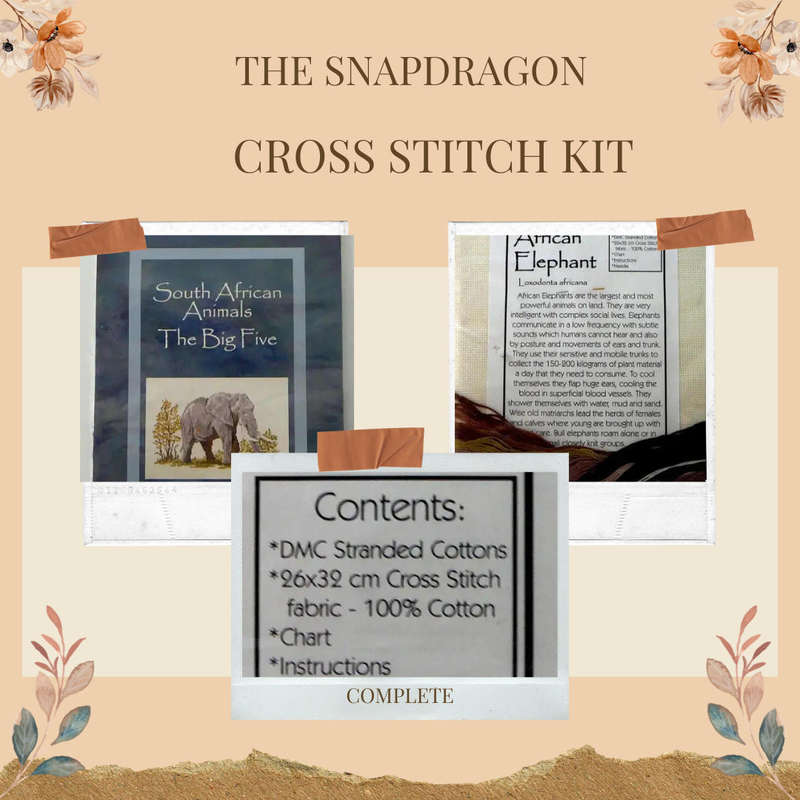 Cross Stitch Kit by Mollink Designs - The African Elephant