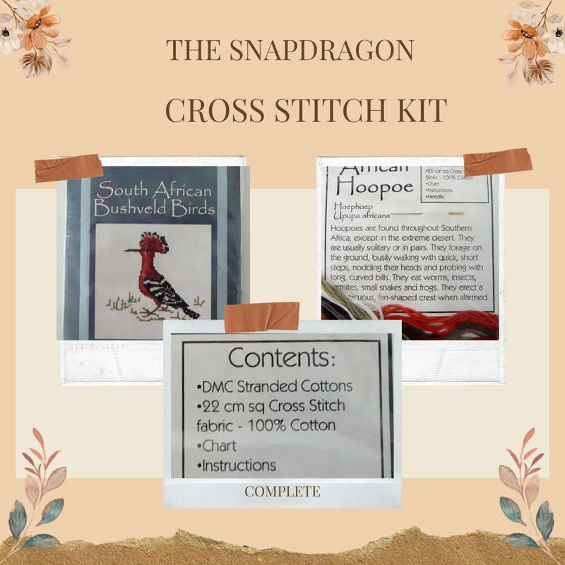 Cross Stitch Kit by Mollink Designs - The African Hoopoe