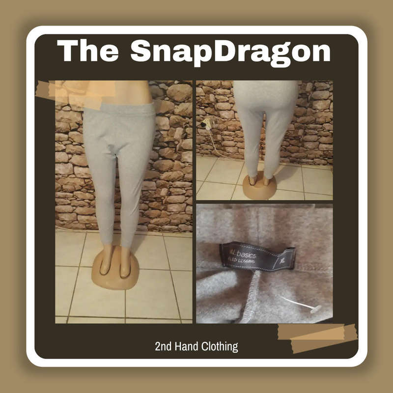LIGHT GREY LEGGINGS REAL BASIC BRAND - SIZE 14/38/XL