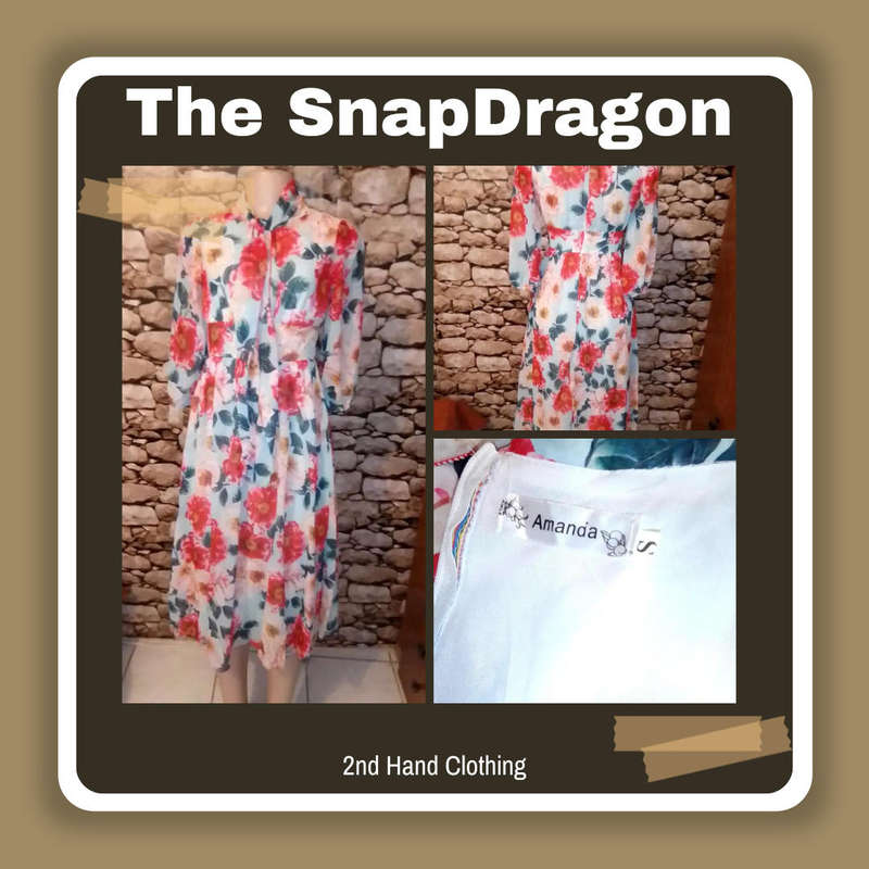 SUMMER BOHEMIAN FLOWER PATTERN DRESS - SIZE S/32/8 - NEW ITEM