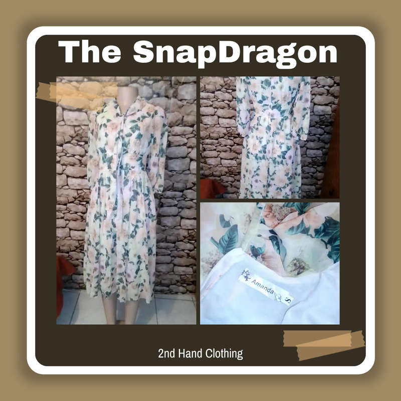 SUMMER BOHEMIAN FLOWER PATTERN DRESS - SIZE S/32/8 - NEW ITEM