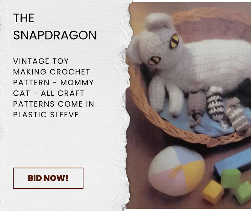 VINTAGE TOY MAKING CROCHET PATTERN - MOMMY CAT