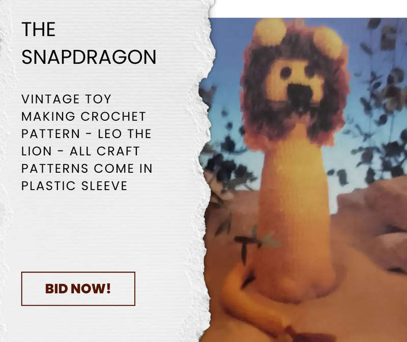 VINTAGE TOY MAKING CROCHET PATTERN - LEO THE LION