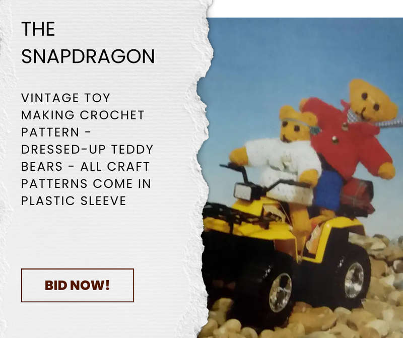 VINTAGE TOY MAKING CROCHET PATTERN - DRESSED-UP TEDDY BEARS
