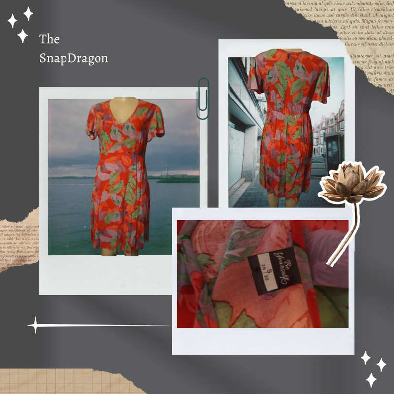 BE YOURSELF BRAND LOVELY COLOURFUL SUMMER DRESS IN 100% VISCOSE - SIZE 28/30 SMALL