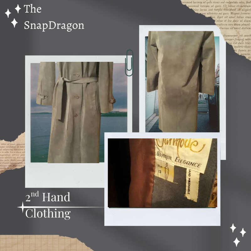VINTAGE COAT - GREY SUEDE COAT IN AS NEW CONDITION