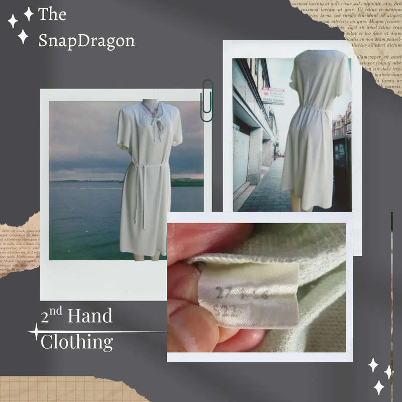 VINTAGE 1980'S PALE GREEN SHIFT DRESS WITH MATCHING BELT - SIZE 16/40/xxl