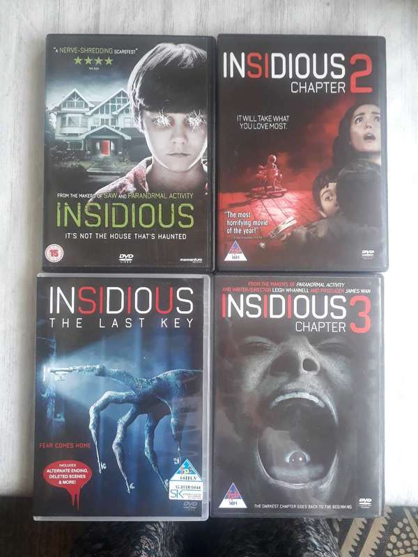 DVD BOX SET - 4 MOVIES INSIDIOUS COLLECTION AS NEW CONDITION