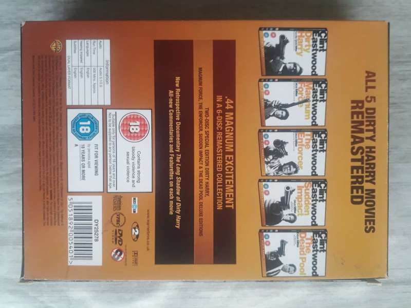 DVD BOX SET - CLINT EASTWOOD  - DIRTY HARRY 6 DISC COLLECTION