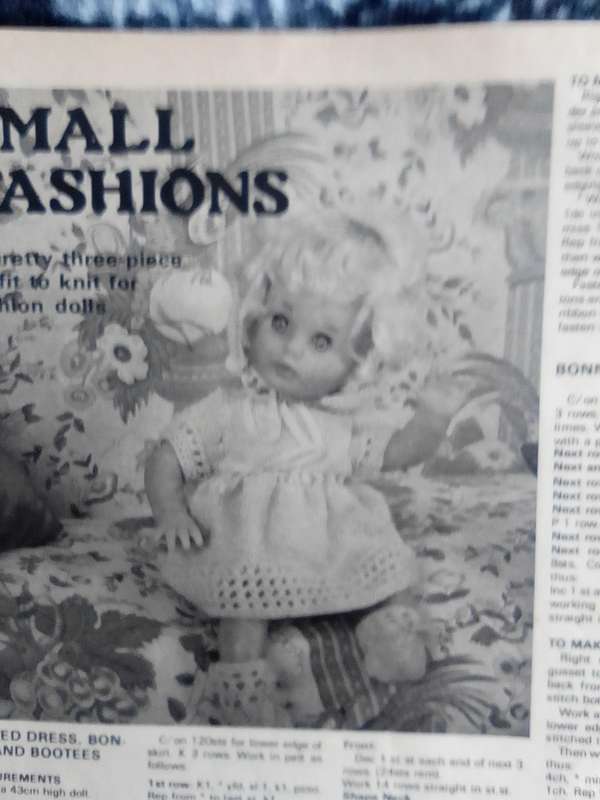 FIRST LOVE DOLL KNITTING PATTERN - SMALL FASHIONS