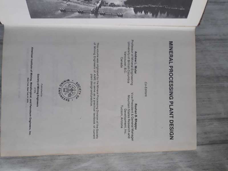 MINERAL PROCESSING PLANT DESIGN - 1978 PUB