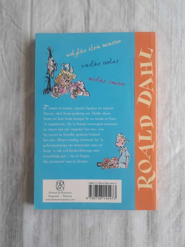 CHILDREN'S CLASSIC BOOK - JAMES EN DIE REUSE PERSKE ROALD DAHL -  AFRIKAANS - IN VERY GOOD CONDITION